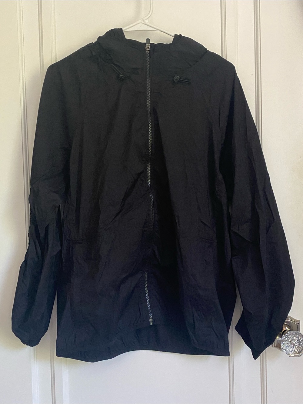 Women’s Black Hooded Zip-Up Jacket